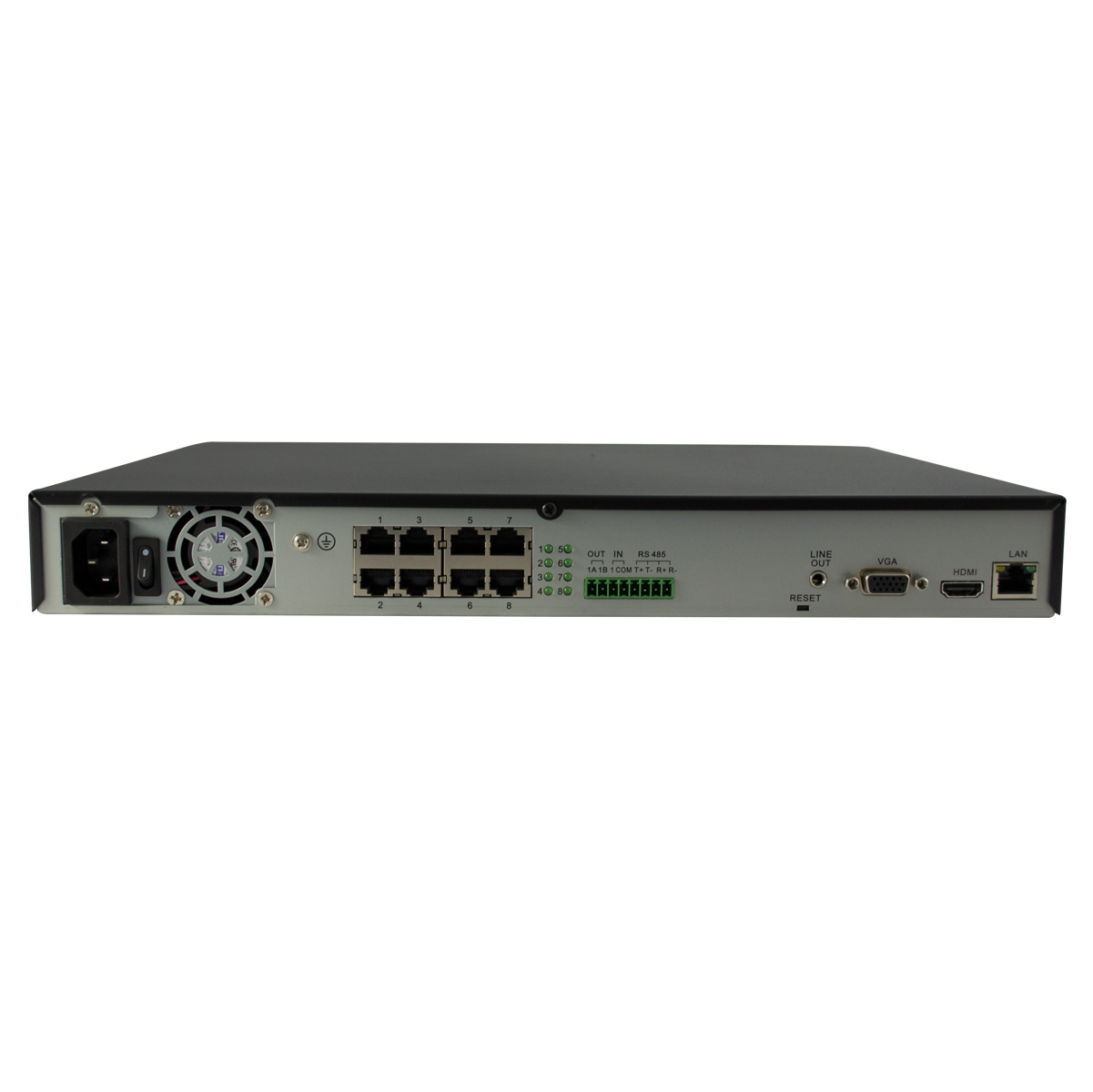 LineMak HD-MAK, 8Ch NVR, H264/G711A, VGA/HDMI outputs, PoE, ONVIF - Image 3